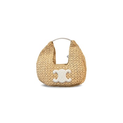 CELINE HOBO STRAW BAG 112772 (33*16*4cm) CELINE HOBO STRAW BAG 112772 (33*16*4cm)